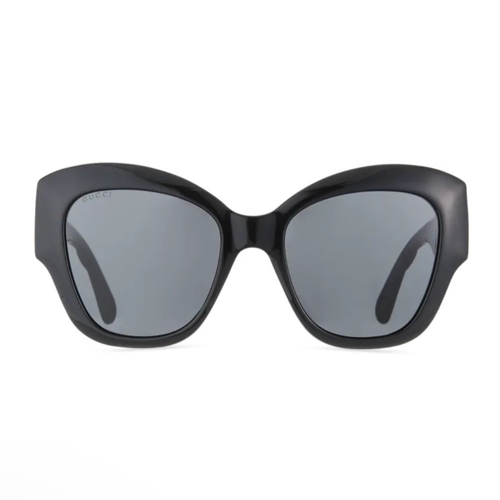 Gucci Butterfly Oversized Acetate Black GG Logo Sunglasses GG0808S - Picture 4 of 15